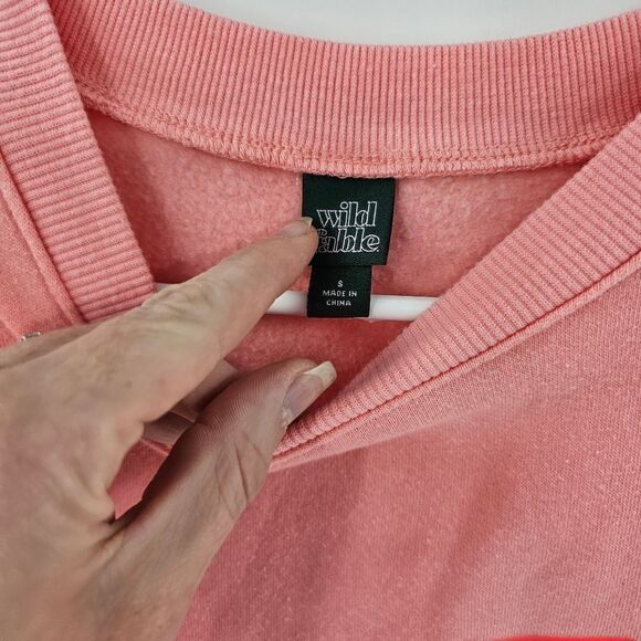 Wild fable small LA crew neck sweatshirt pink coral - Picture 4 of 4